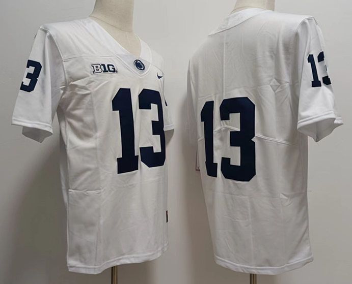 Men Penn State Natty Lions #13 No Name White Nike 2025 NCAA Jersey->ncaa teams->NCAA Jersey